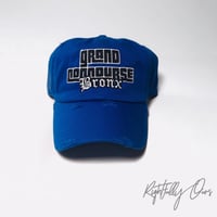 Image 1 of Grand Concourse Bronx Distressed Dad Hat Blue 
