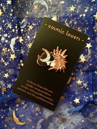 Image 1 of - cosmic lovers - enamel pin 