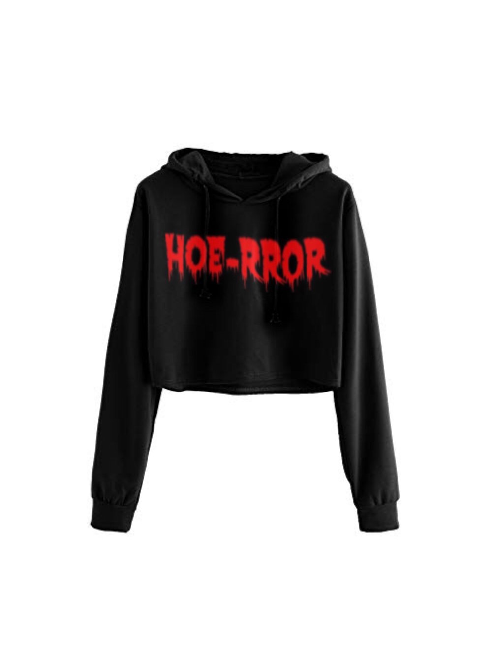 Hoe-rror Cropped Hoodie 