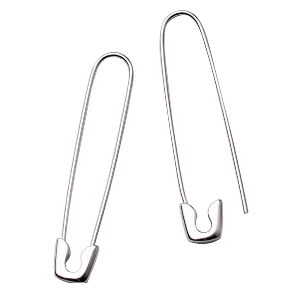 Image of Safety pin earrings (sterling silver)
