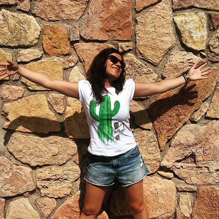 Image of Camiseta algodón captus. Pintada a mano