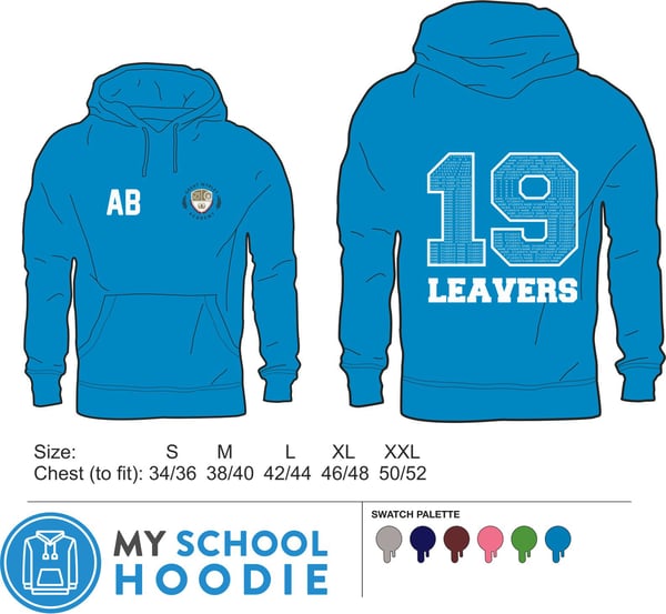 Image of Leavers Hoodie Including Personalised Initial