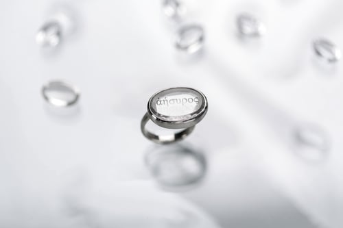 Image of "Light as breath" silver ring with topaz · ἀήσυρος ·