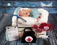 Newborn Baby Doctor Scrubs and Doctor Tool Set Bag
