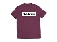 BELIZE - T-SHIRT - BURGUNDY/BLACK/WHITE BOX