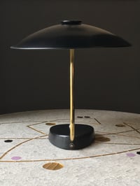 Image 2 of Large Black and Brass Desk Lamp, 1962