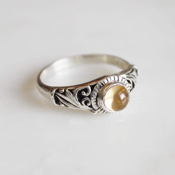 Image of Citrine vintage style ring