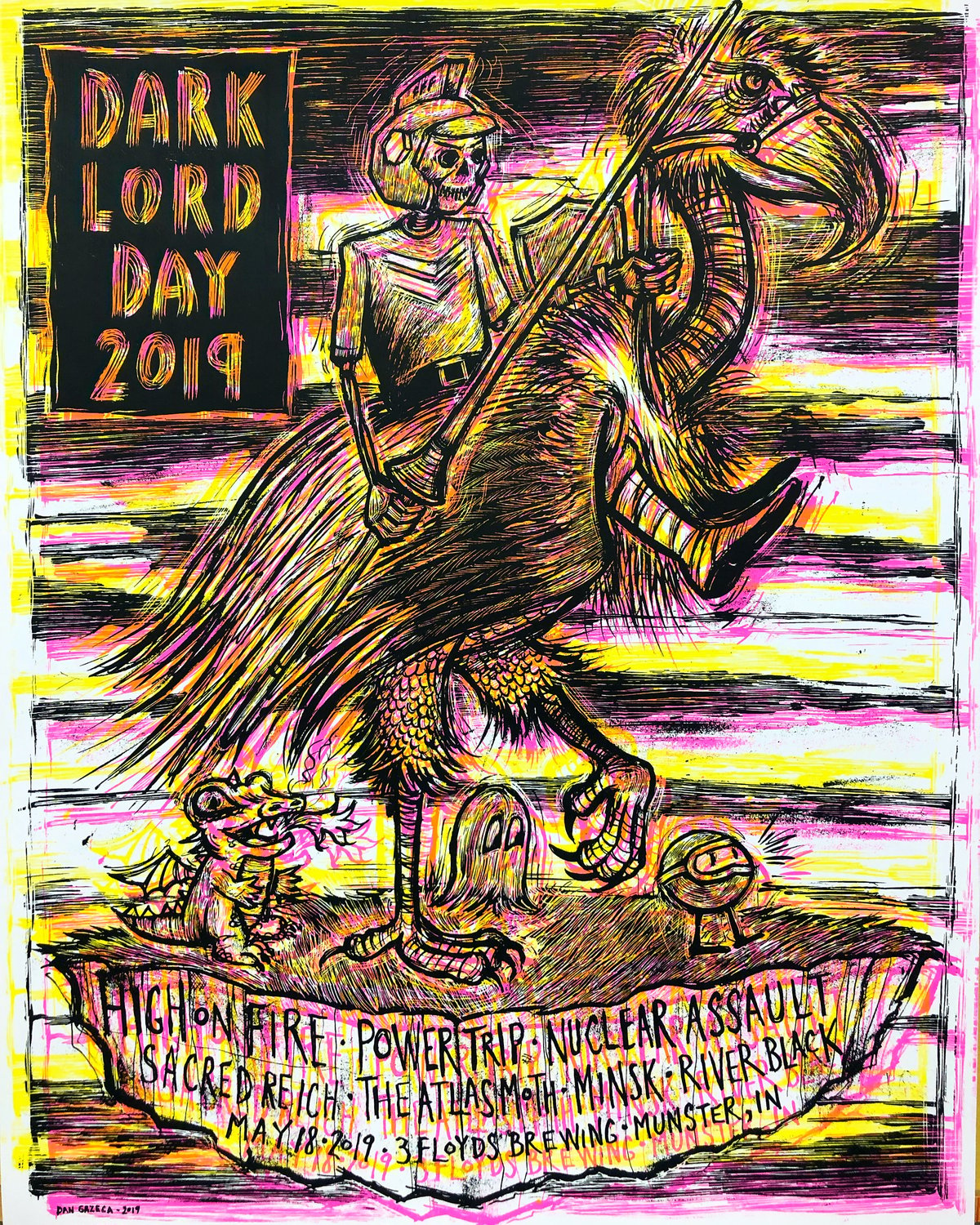 2019 Dark Lord Day poster Ground Up Press Artwork by Dan Grzeca
