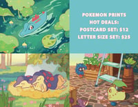 Image of Johto Starters - Prints and Postcards