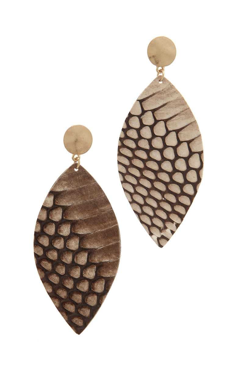 Image of Leather Drop Earring