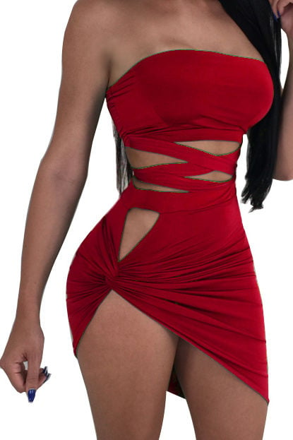 Image of Sexy Red Skirt Set