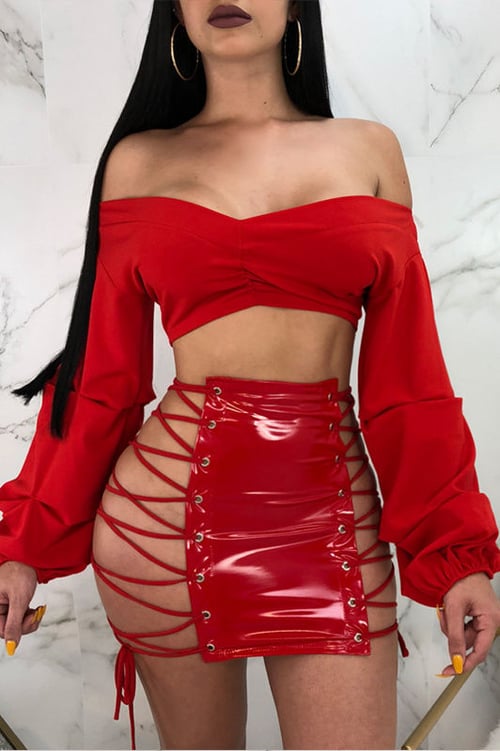 Image of Lace em up Skirt w/ Top