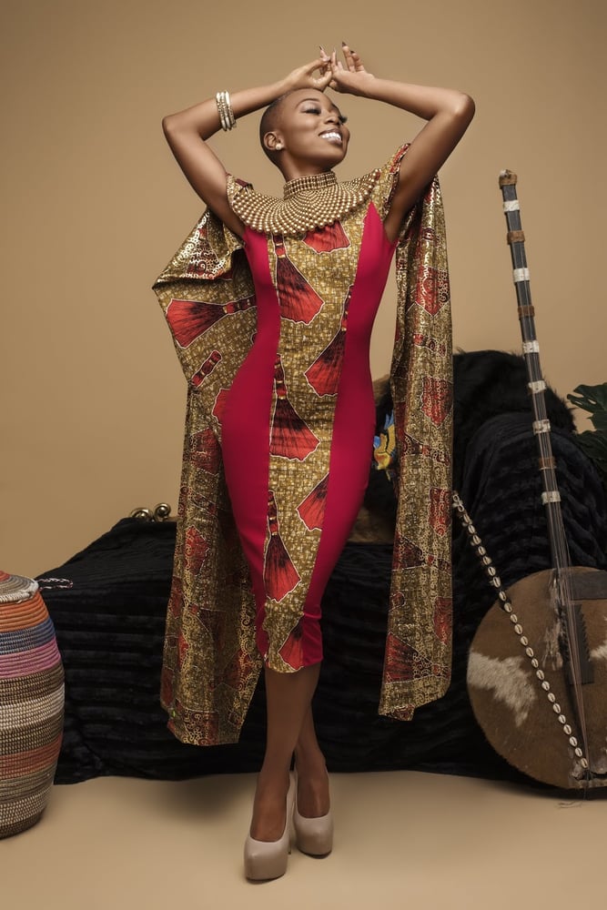 Image of Caped Mortar Dress