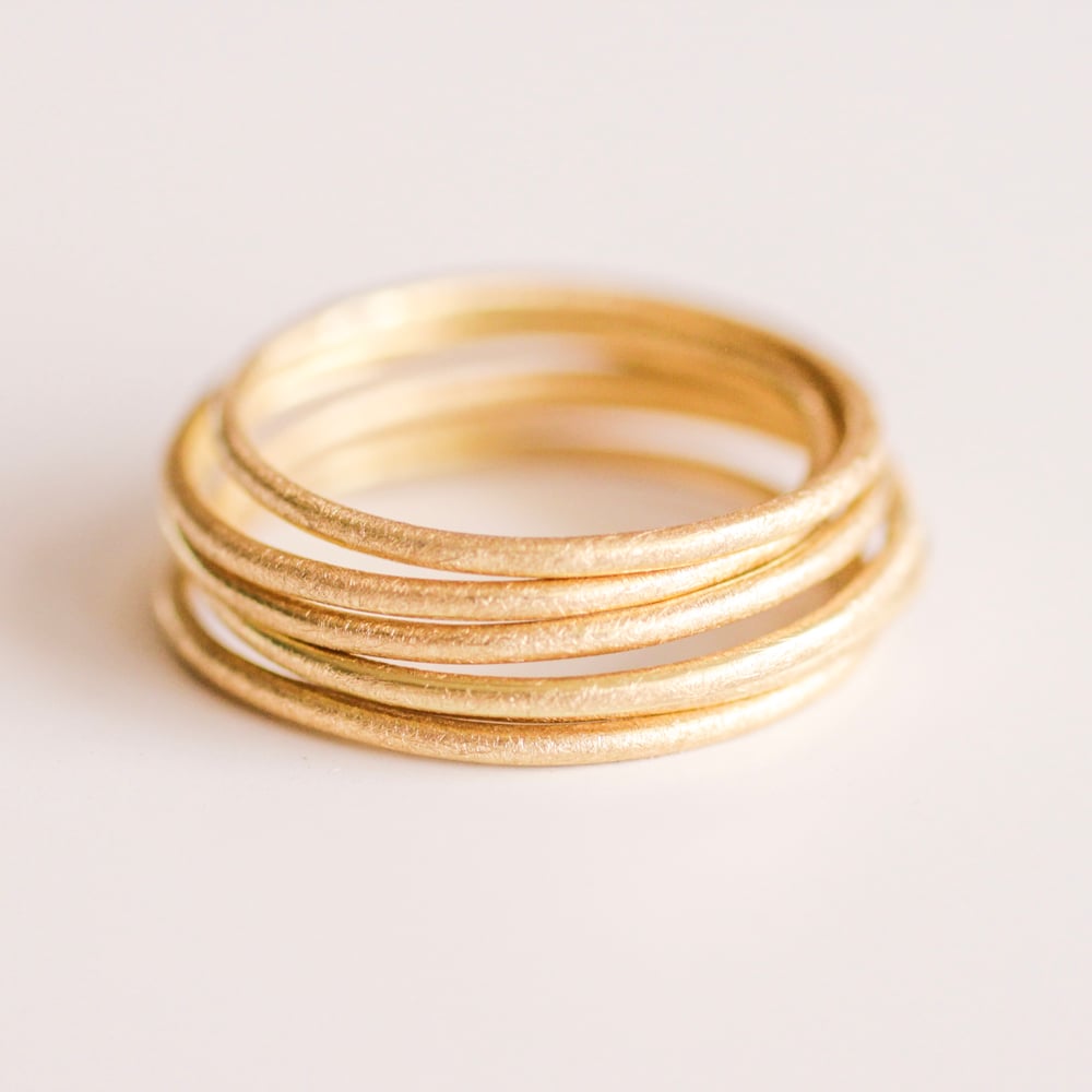 Image of Two Golden Thread Bands 18k