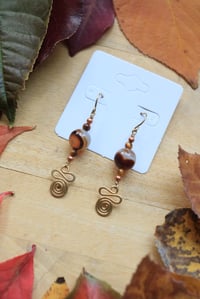 Image 2 of 5-Tiered Crystal Beaded Earrings