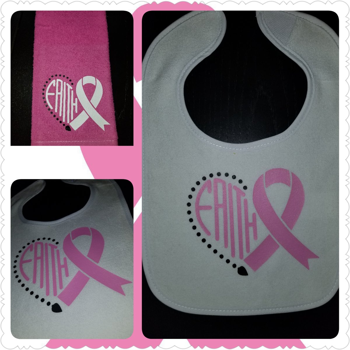 Image of Breast Cancer Awareness - Faith Baby Bib, Onesie, Tee and/or Rally Towel