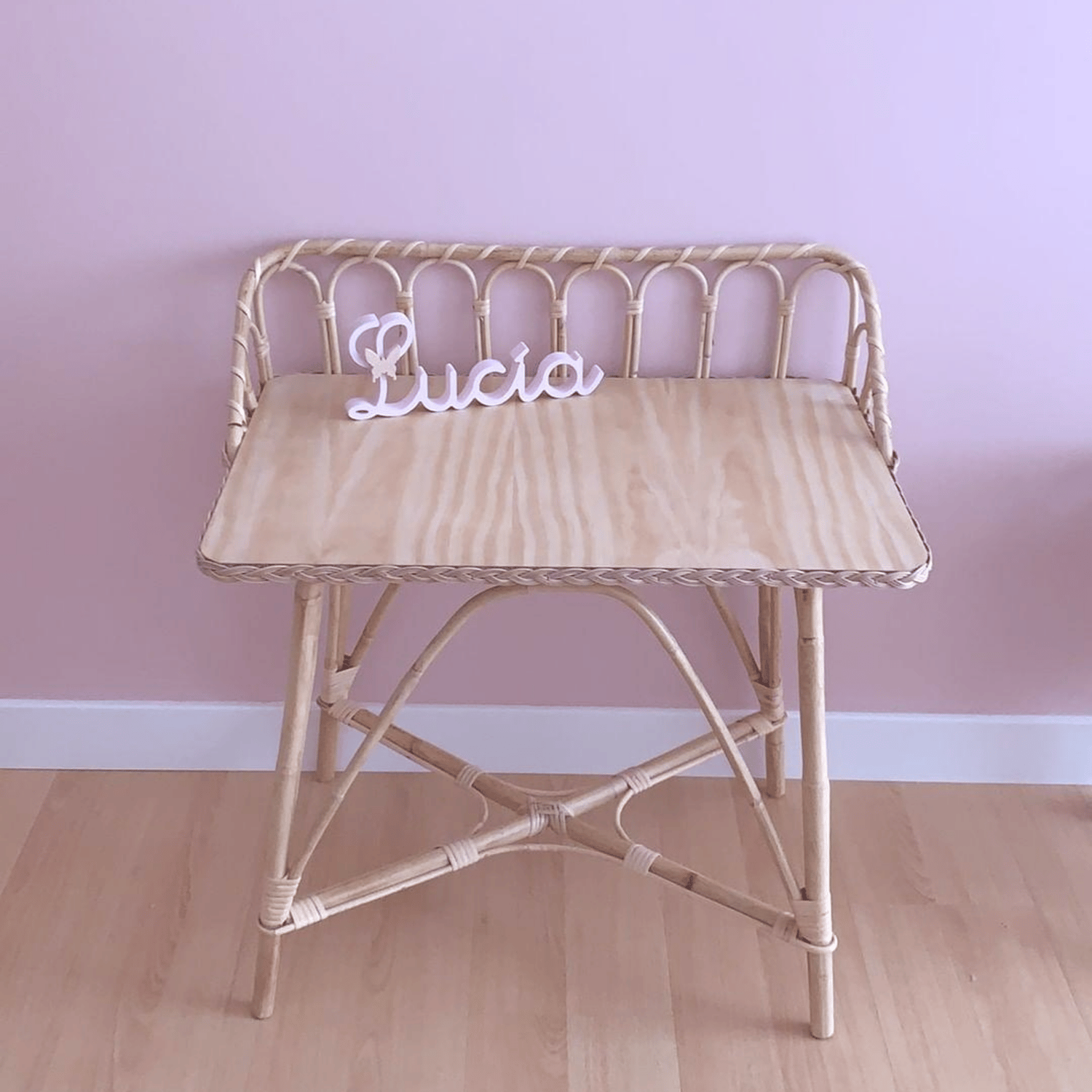 Image of Escritorio infantil de ratán "Marlon"