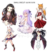 Image 1 of ALBEDO, SENKO SAN, UNICORN AZUR LANE, AYANAMI AZUR LANE, NEZUKO Diecut