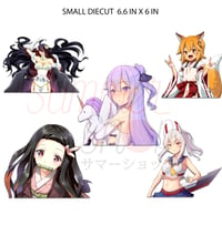 Image 2 of ALBEDO, SENKO SAN, UNICORN AZUR LANE, AYANAMI AZUR LANE, NEZUKO Diecut