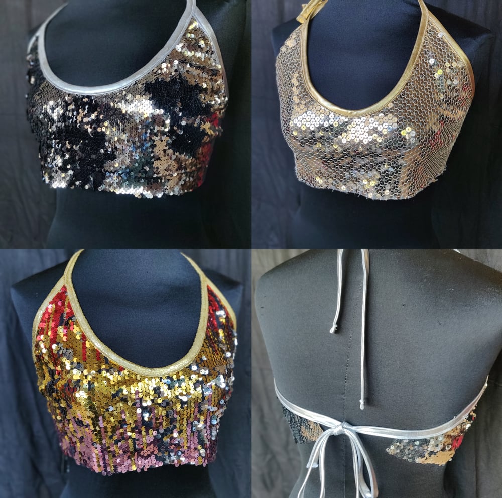 Sequin Halter Crop Top / Bolli Bears by Bolli Imports