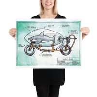 Shark Bike Art Print