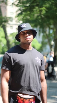 BLK+WHT Shirt w/ Bucket Hat