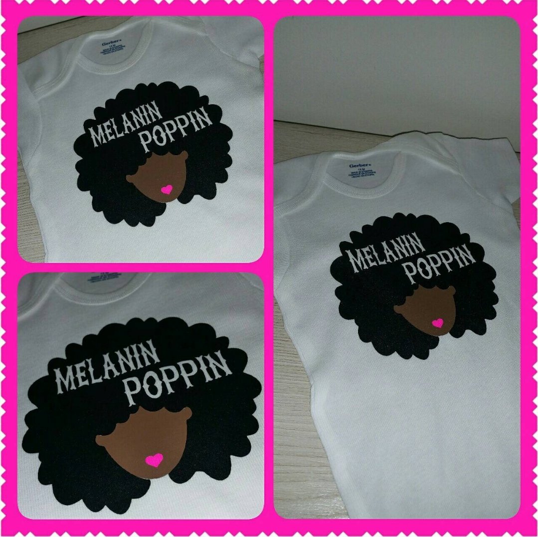 Image of Melanin Poppin Baby Bib, Onesie and/or Tee