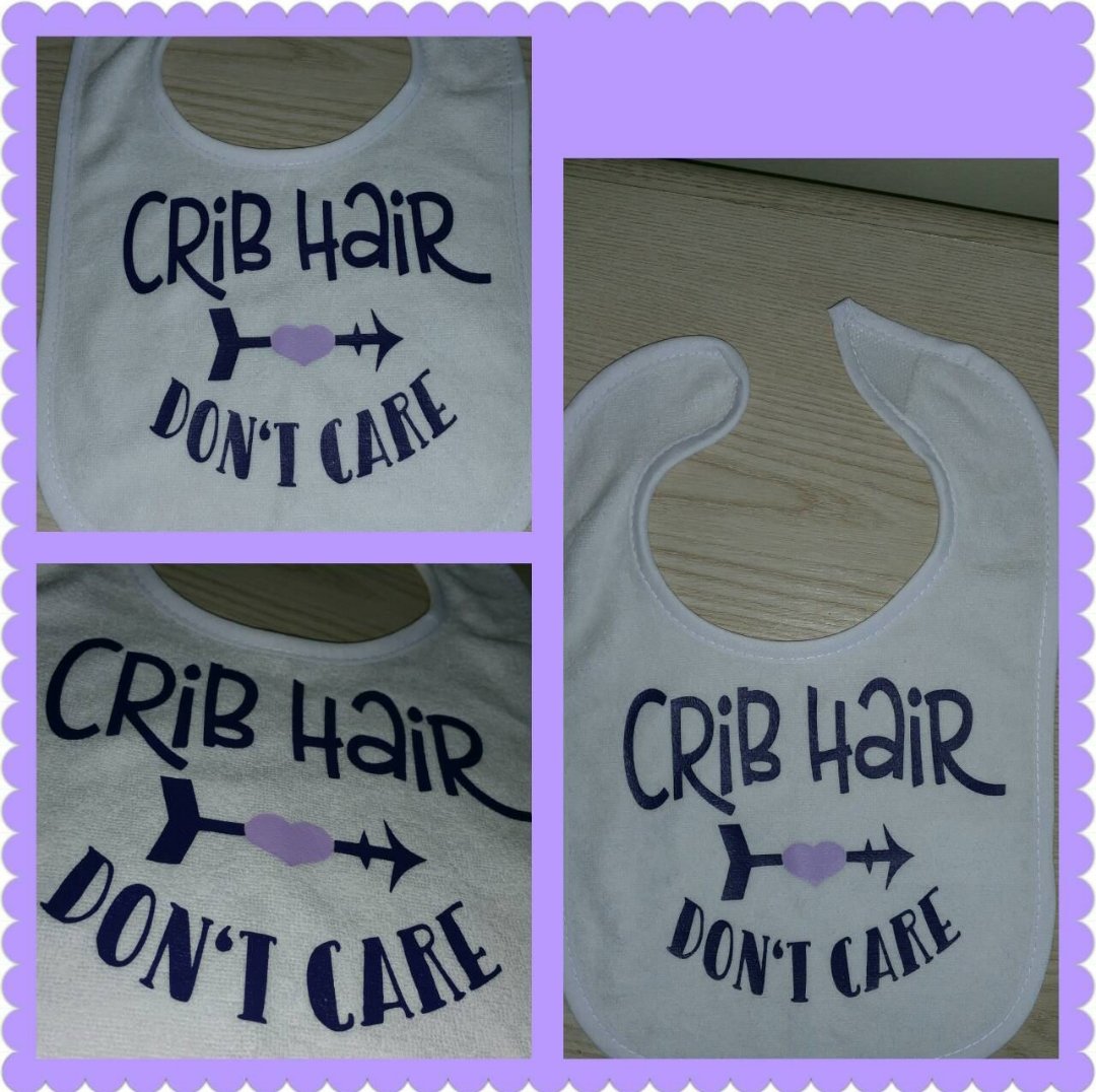 Image of Crib Hair Baby Bib, Onesie and/or Tee