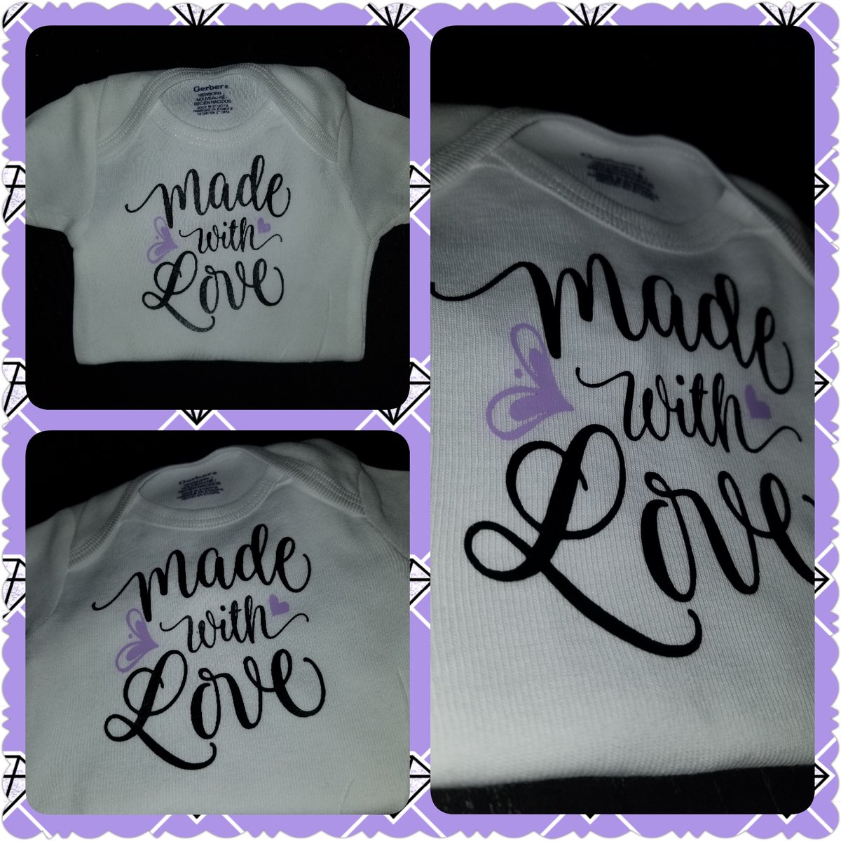 Image of Made With Love Baby Bib, Onesie and/or Tee