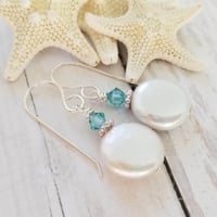 Image 2 of White Coin Pearls (Silver)