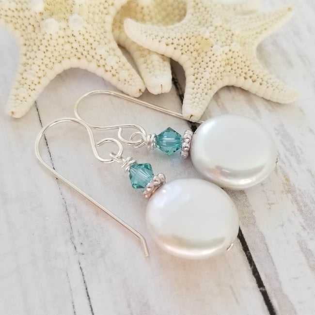 White Coin Pearls (Silver)