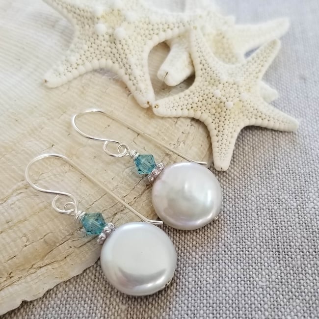 White Coin Pearls (Silver)