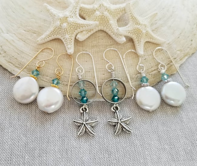 White Coin Pearls (Silver)