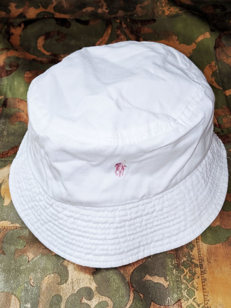 Vintage Ralph Lauren Bucket Hat - White/Pink