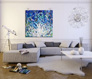Image of Oceanum lilia - 90x90cm FRAMED - reserved