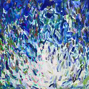 Image of Oceanum lilia - 90x90cm FRAMED - reserved