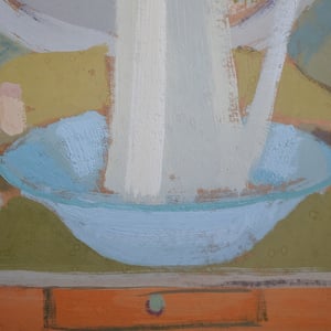 Image of 1957, Oil Painting - 'The Washstand,' Eva Holmberg-Jacobsson