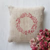 Feather Filled Wreath Pillow