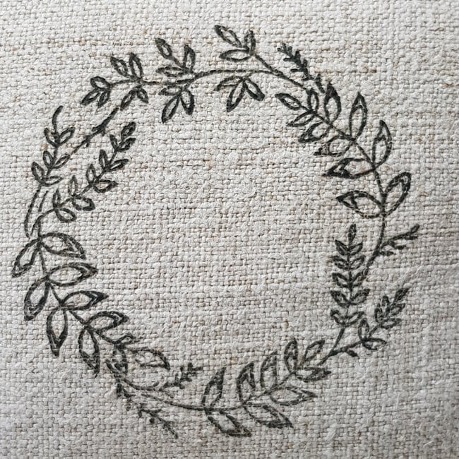 Feather Filled Wreath Pillow