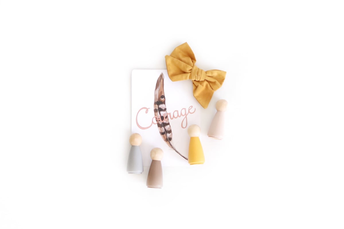 Image of Female Wooden Pegs (Set of 3)