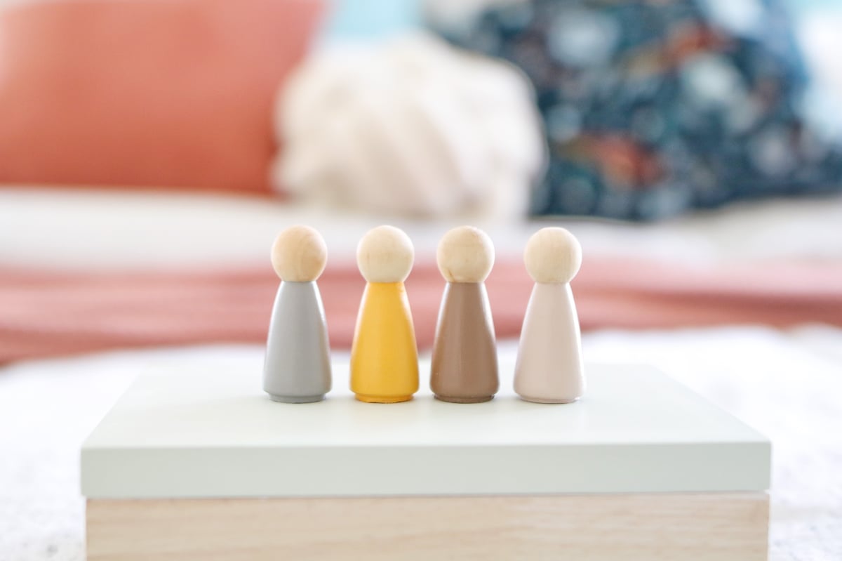 Image of Female Wooden Pegs (Set of 3)