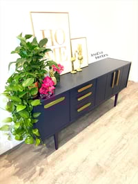 Image 12 of Navy blue mid century modern Nathan SIDEBOARD, DRINKS / COCKTAIL CABINET / TV CABINET