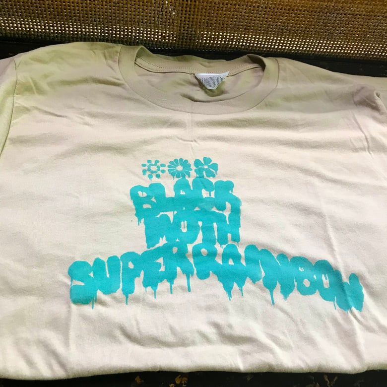 Image of Black Moth Super Rainbow Logo Tshirt Beige