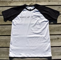 Image 2 of UNISEX "BOARD & BE FREE" RAGLAN tSHIRT 