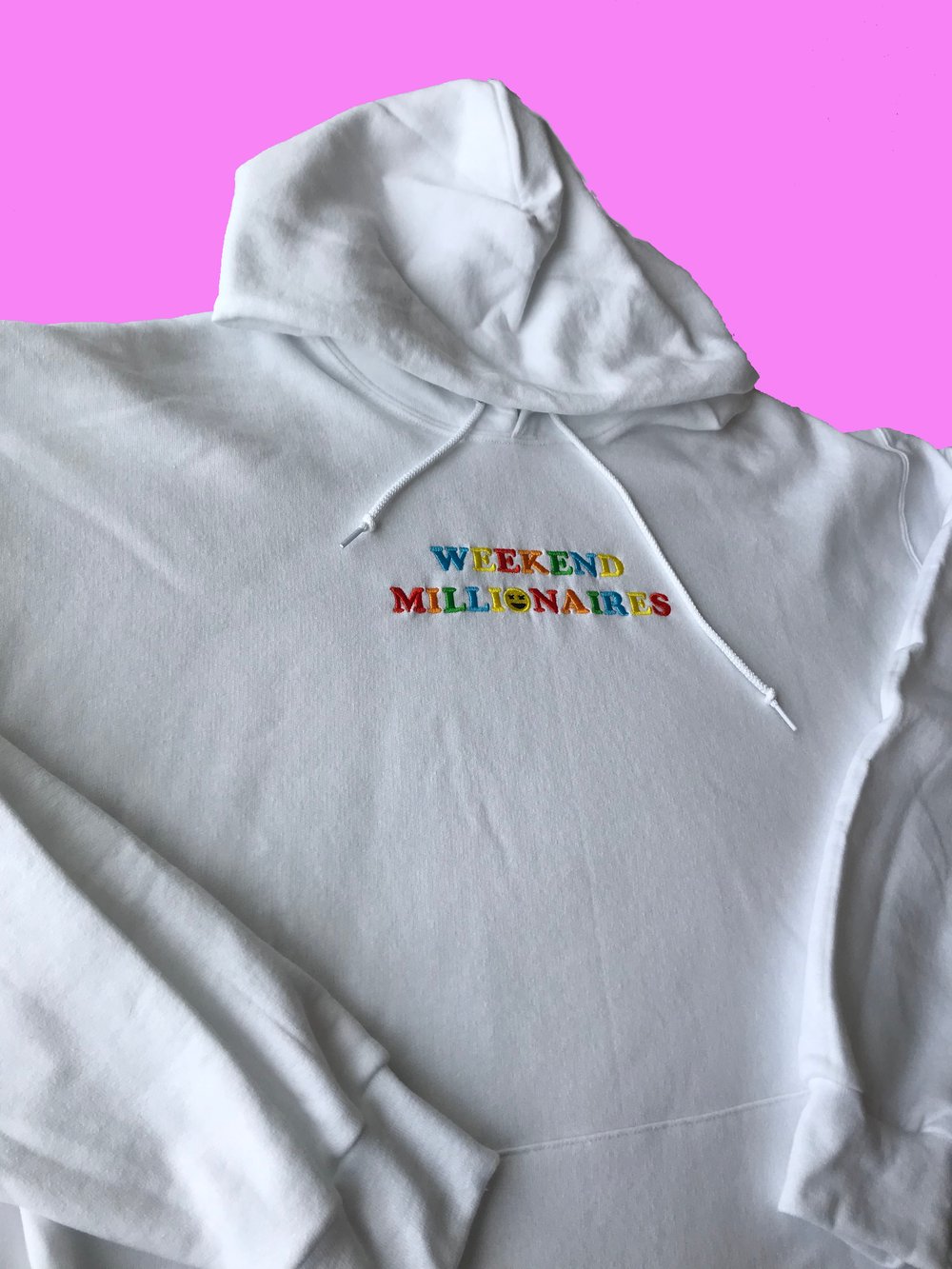 Weekend Millionaires Hoodie Cocaine White  