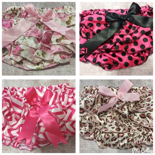 Image of ROCK BOTTOM BLOWOUT SALE Satin Ruffle Bloomers - 4 style choices