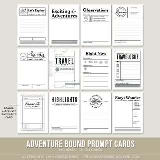 Journaling Cards | In a Creative Bubble