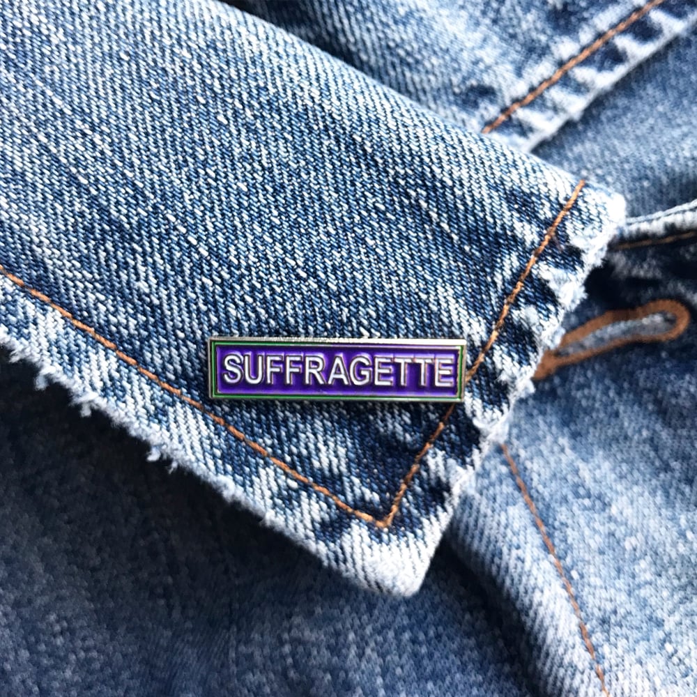 Image of SUFFRAGETTE BAR ENAMEL PIN BADGE