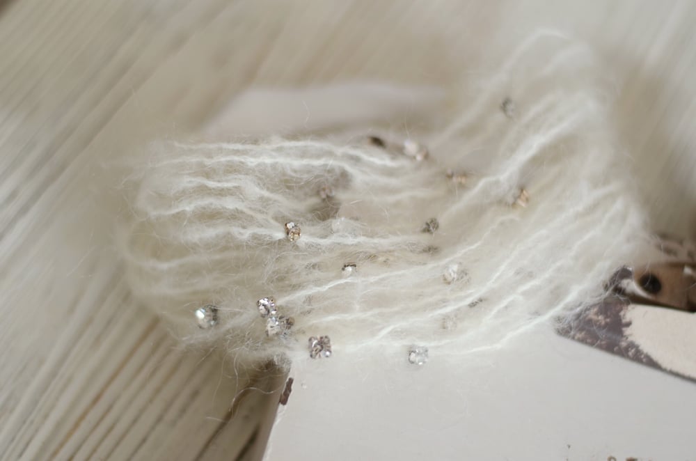 Image of Mohair and crystal headband 