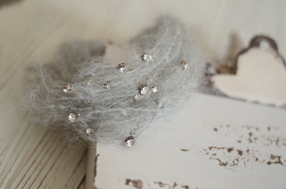 Image of Mohair and crystal headband 